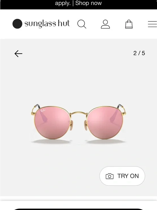 Gold Frame Ray-Ban
RB3447N Round Flat Lenses Sunglasses Pink Lenses - Picture 2 of 7